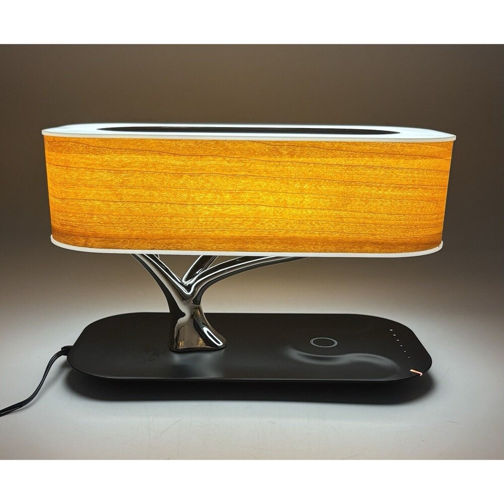 Sharper Image Bonsai Bluetooth Speaker Lamp Wireless Charging Pad MS-W10